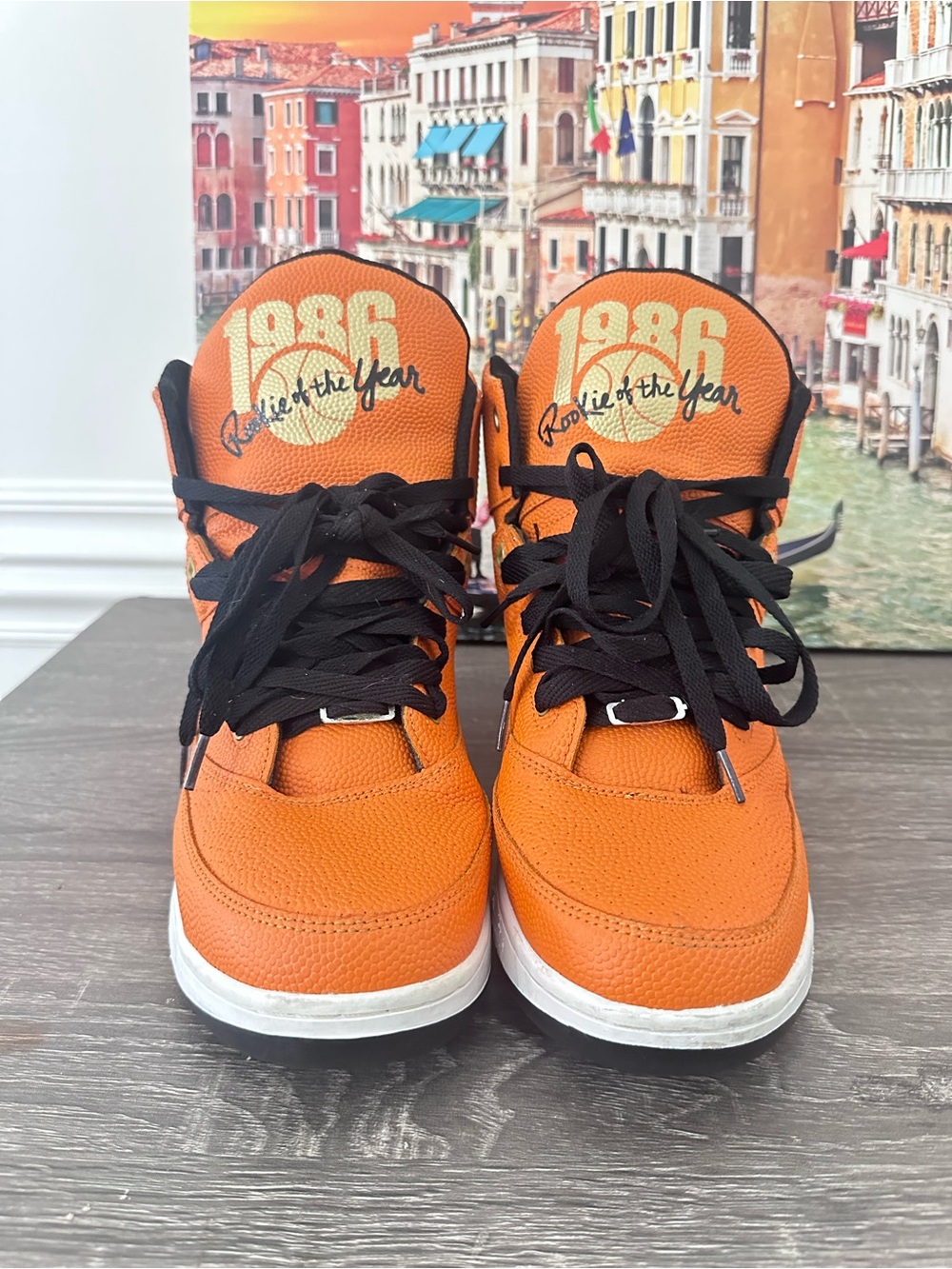 Patrick Ewing Orange High-Top Sneakers - 1986 Rookie of the Year